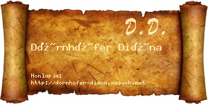 Dörnhöfer Diána névjegykártya